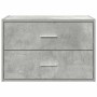 Armario con 2 cajones gris cemento 60x31x40cm madera ingeniería