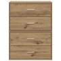 Armarios con 2 cajones 2 uds roble artesanal 60x31x40 cm