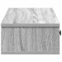 Estante de pared con cajones madera contrachapada roble ahumado