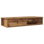 Estante de pared con cajones madera contrachapada madera vieja