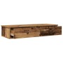 Estante de pared con cajones madera contrachapada madera vieja