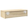 Estante de pared con cajones madera contrachapada roble sonoma