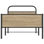 Estructura de cama sin colchón 90x200 cm madera roble Sonoma