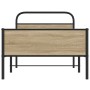 Estructura de cama sin colchón 100x200 cm madera roble Sonoma