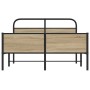 Estructura de cama sin colchón 140x200 cm madera roble Sonoma