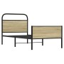 Estructura de cama sin colchón 75x190 cm madera roble Sonoma