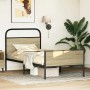 Estructura de cama sin colchón 75x190 cm madera roble Sonoma