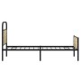 Estructura de cama sin colchón 75x190 cm madera roble Sonoma
