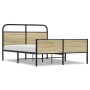Estructura de cama sin colchón 120x190 cm madera roble Sonoma