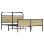 Estructura de cama sin colchón 120x190 cm madera roble Sonoma