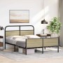 Estructura de cama sin colchón 120x190 cm madera roble Sonoma