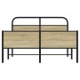 Estructura de cama sin colchón 120x190 cm madera roble Sonoma