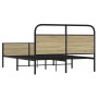 Estructura de cama sin colchón 120x190 cm madera roble Sonoma