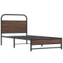 Estructura de cama sin colchón 90x190 cm madera marrón roble