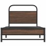 Estructura de cama sin colchón 100x190 cm madera marrón roble