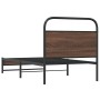 Estructura de cama sin colchón 100x190 cm madera marrón roble