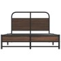 Estructura de cama sin colchón 135x190 cm madera marrón roble