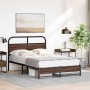 Estructura de cama sin colchón 140x200 cm madera marrón roble