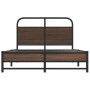Estructura de cama sin colchón 140x200 cm madera marrón roble