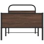 Estructura de cama sin colchón 100x200 cm madera marrón roble