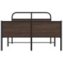Estructura de cama sin colchón 120x190 cm madera marrón roble