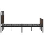 Estructura de cama sin colchón 120x190 cm madera marrón roble
