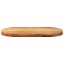 Tablero de mesa ovalado madera maciza de roble 80x40x4 cm