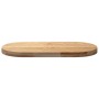Tablero de mesa ovalado madera maciza de roble 80x40x4 cm