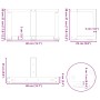 Patas de mesa de centro en forma de T 2 uds antracita acero