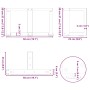 Patas de mesa de centro en forma de T 2 uds antracita acero