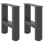 Patas para mesa de centro de acero antracita 2 uds 30×40 cm
