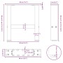 Patas para mesa de centro de acero antracita 2 uds 30×40 cm