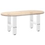 Patas para mesa de centro de acero blanco 2 uds 30×30 cm