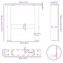 Patas para mesa de centro de acero blanco 2 uds 30×30 cm