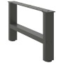 Patas para mesa de centro de acero antracita 2 uds 30×60 cm