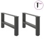 Patas para mesa de centro de acero antracita 2 uds 30×60 cm