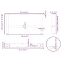 Patas para mesa de centro de acero antracita 2 uds 30×60 cm