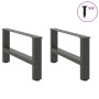 Patas para mesa de centro de acero antracita 2 uds 30×70 cm