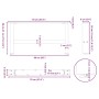 Patas para mesa de centro de acero antracita 2 uds 30×70 cm