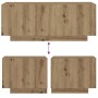 Mesita de noche madera de ingeniería roble artisian 100x35x40cm