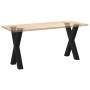 Patas para mesa de comedor en forma de X 2 uds acero negro