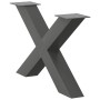 Patas para mesa de centro en forma de X 2 uds antracita acero