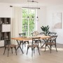 Patas para mesa de comedor en forma de X 2 uds antracita acero