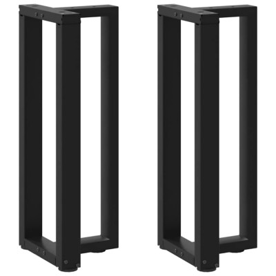 Patas de mesa consola en forma de T 2 unidades acero negro