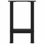 Patas de mesa de centro acero negro 2 uds 28x(42-43) cm