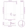Patas de mesa de centro acero negro 2 uds 28x(42-43) cm