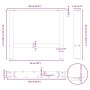 Patas de mesa de centro acero blanco 2 uds 60x(42-43) cm
