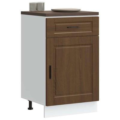 Mueble bajo de cocina porto roble marrón madera reconstituida