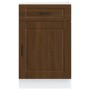 Mueble bajo de cocina porto roble marrón madera reconstituida