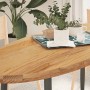Tablero de mesa ovalado madera maciza de roble 140x60x4 cm